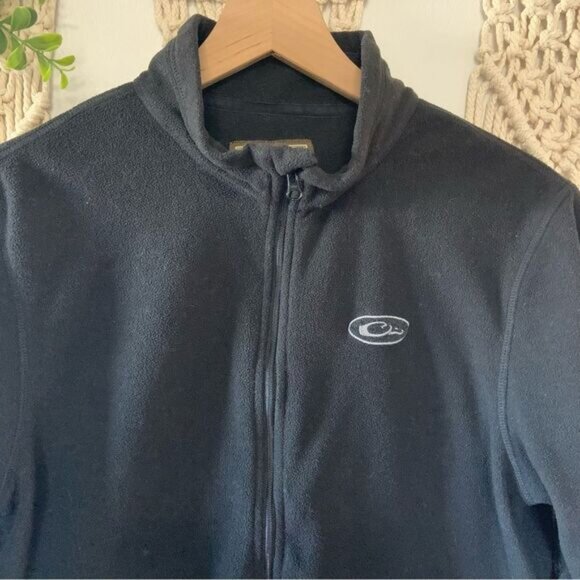 DRAKE Youth Camp Fleece Full Zip Pullover Black Size 12 - Picture 4 of 13